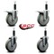 Service Caster 5'' Gray Poly Swivel 1'' Expanding Stem Caster Set 2 Total Lock Brakes, 4PK SCC-EXTTL20S514-PPUB-2-S-2-1 - alternate 3